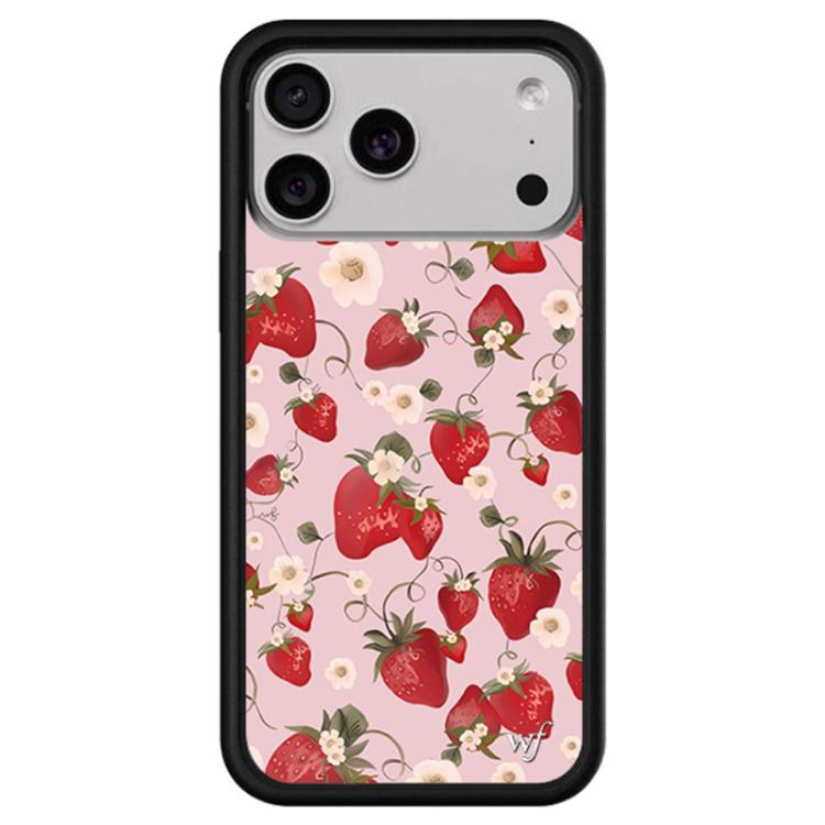 For iPhone 17 Pro WildFlow Stars Series Pattern Phone Case(Strawberry Garden)