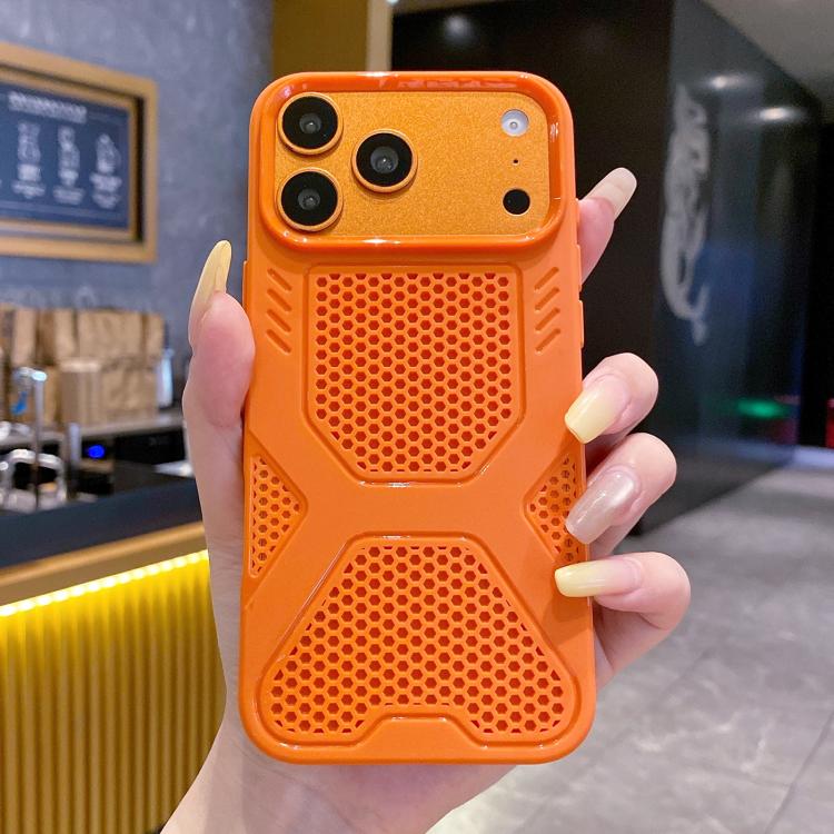 For iPhone 17 Pro X Armor Heat Dissipation TPU Phone Case(Orange)