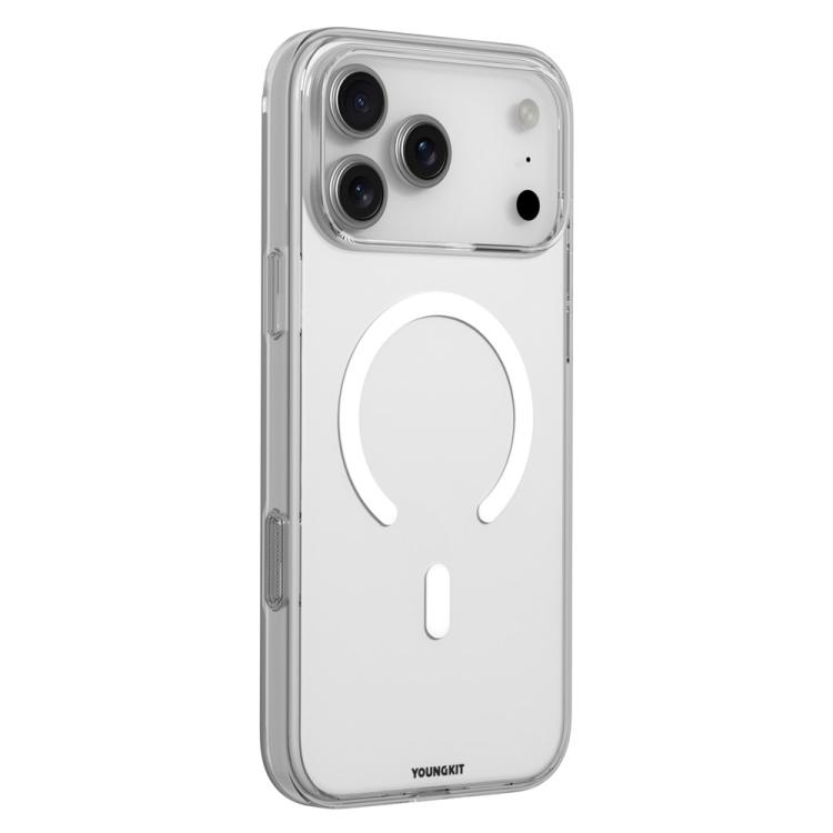 For iPhone 17 Pro YOUNGKIT Clear Series Magnetic TPU PC Hybrid Phone Case(QTCCX001 Clear)