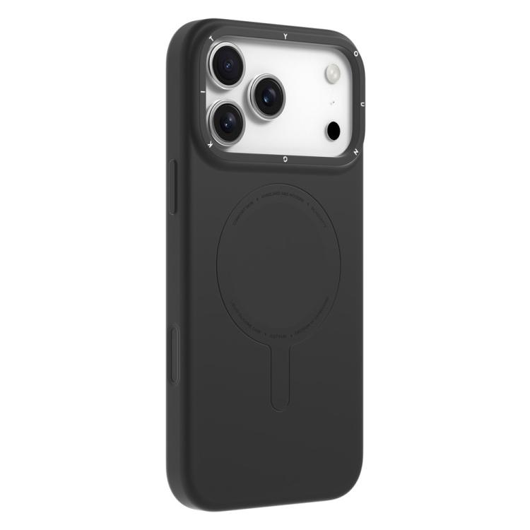 For iPhone 17 Pro YOUNGKIT Morandi Series Magnetic Liquid Silicone PC Phone Case(Black)