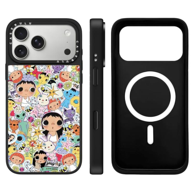For iPhone 17 Pro YUY Series Pattern Camera Control Button Mirror Magnetic Phone Case(YUY Stars Animals)