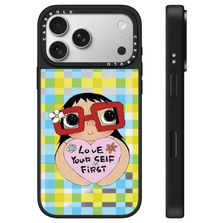 For iPhone 17 Pro YUY Series Pattern Camera Control Button Mirror Phone Case(Glasses YUY)
