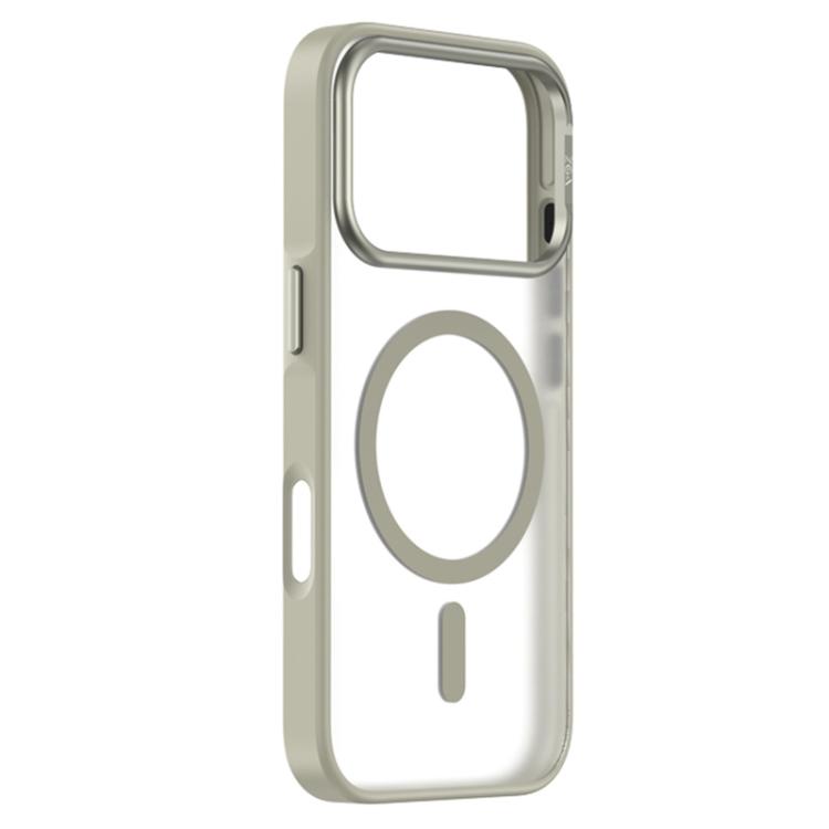 For iPhone 17 Pro ZGA Matte Clear Magsafe PC Hybrid TPU Phone Case(Grey)