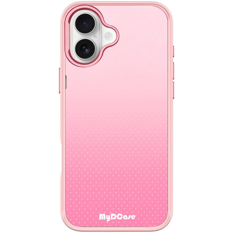 For iPhone 17 Rose Red Dots Pattern Magnetic Phone Case(Pink)