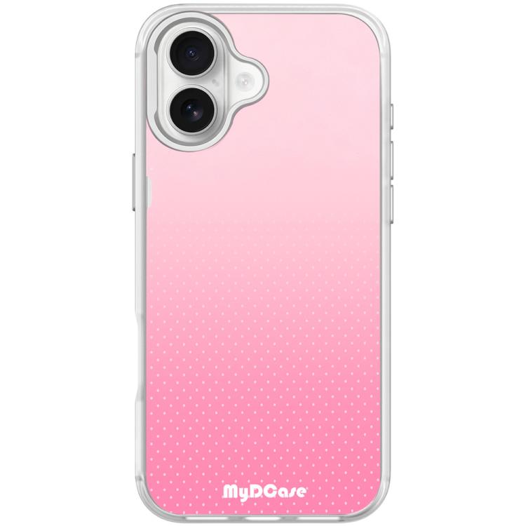 For iPhone 17 Rose Red Dots Pattern Magnetic Phone Case(Transparent White)