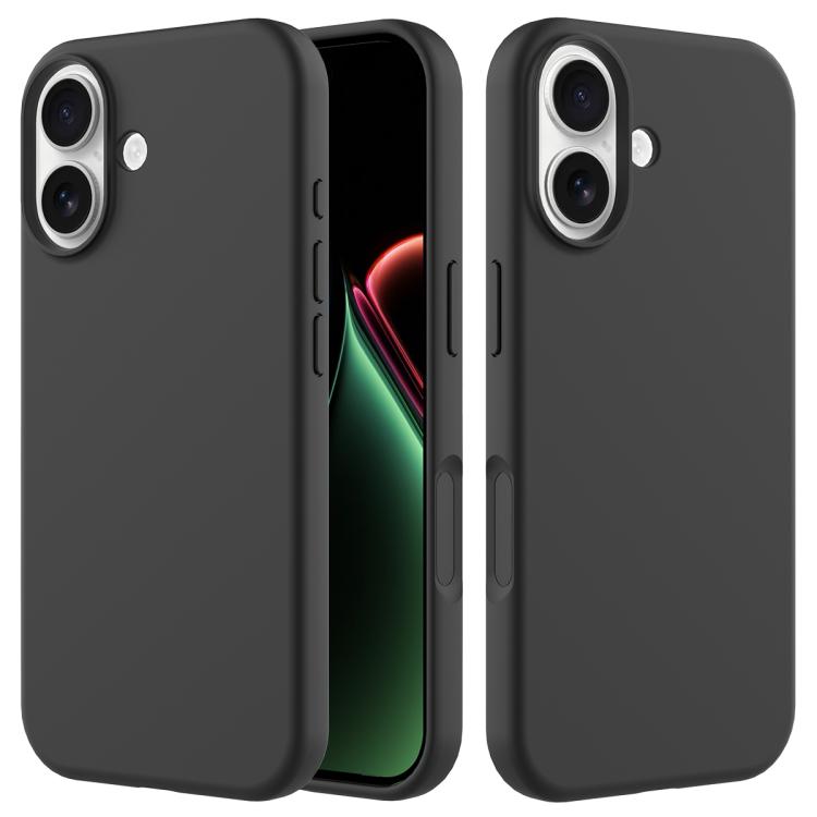 For iPhone 17 Solid Color Silicone Phone Case(Black)