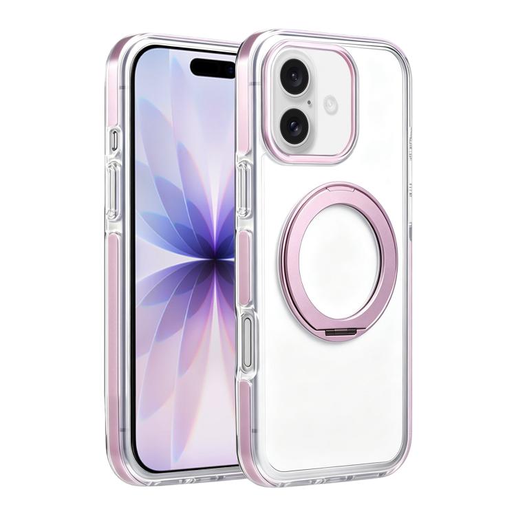 For iPhone 17 Stress Relief Holder Magnetic Phone Case(Pink)