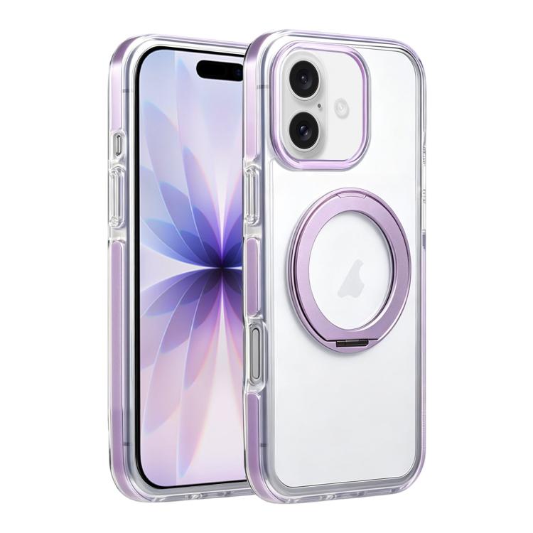 For iPhone 17 Stress Relief Holder Magnetic Phone Case(Purple)