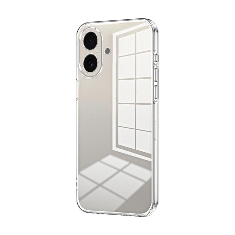 For iPhone 17 Transparent Plating Fine Hole Phone Case(Transparent)