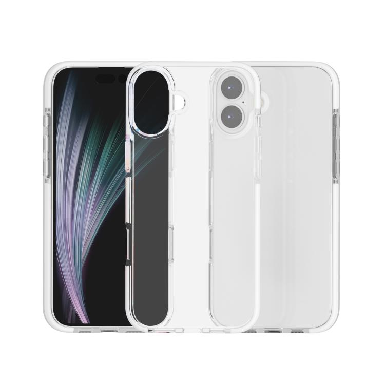 For iPhone 17 Two-color Shockproof High Transparency TPU Phone Case(White)