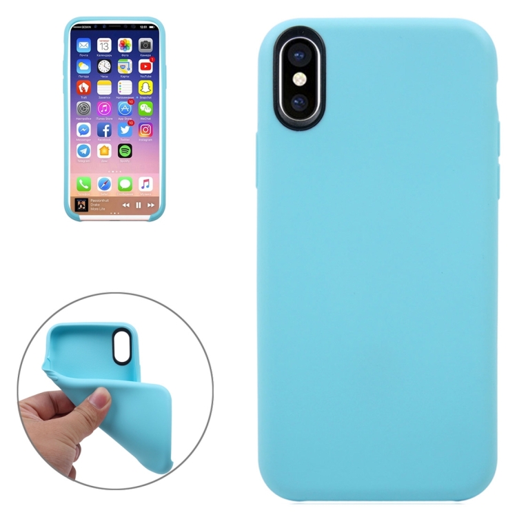 For iPhone 8 Classic Smooth Surface Soft TPU Protective Case, Small Quantity Recommended Before iPhone 8 Launching(Baby Blue)
