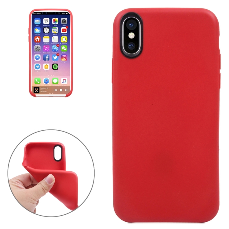 For iPhone 8 Classic Smooth Surface Soft TPU Protective Case, Small Quantity Recommended Before iPhone 8 Launching(Red)