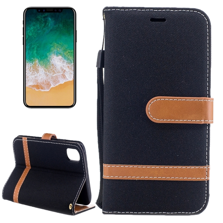For iPhone 8 Denim Texture Horizontal Flip Leather Case with Holder & Card Slots & Wallet & Lanyard, Small Quantity Recommended Before iPhone 8 Launching (Black)
