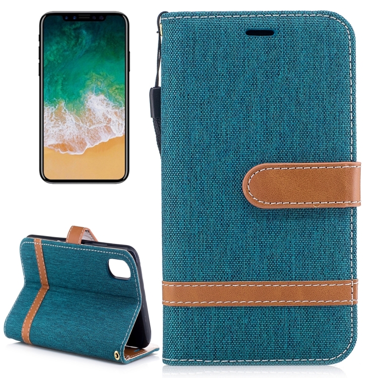 For iPhone 8 Denim Texture Horizontal Flip Leather Case with Holder & Card Slots & Wallet & Lanyard, Small Quantity Recommended Before iPhone 8 Launching (Green)