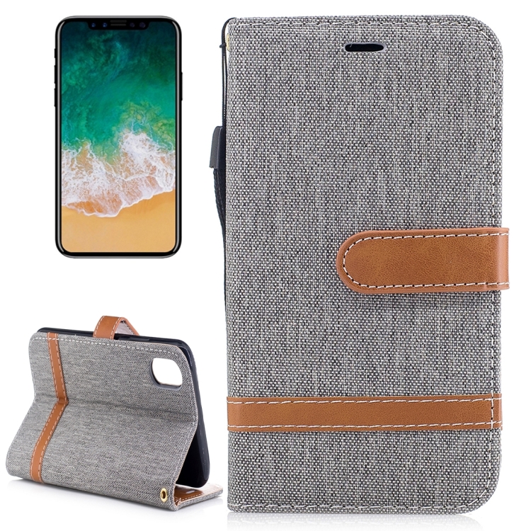 For iPhone 8 Denim Texture Horizontal Flip Leather Case with Holder & Card Slots & Wallet & Lanyard, Small Quantity Recommended Before iPhone 8 Launching (Grey)