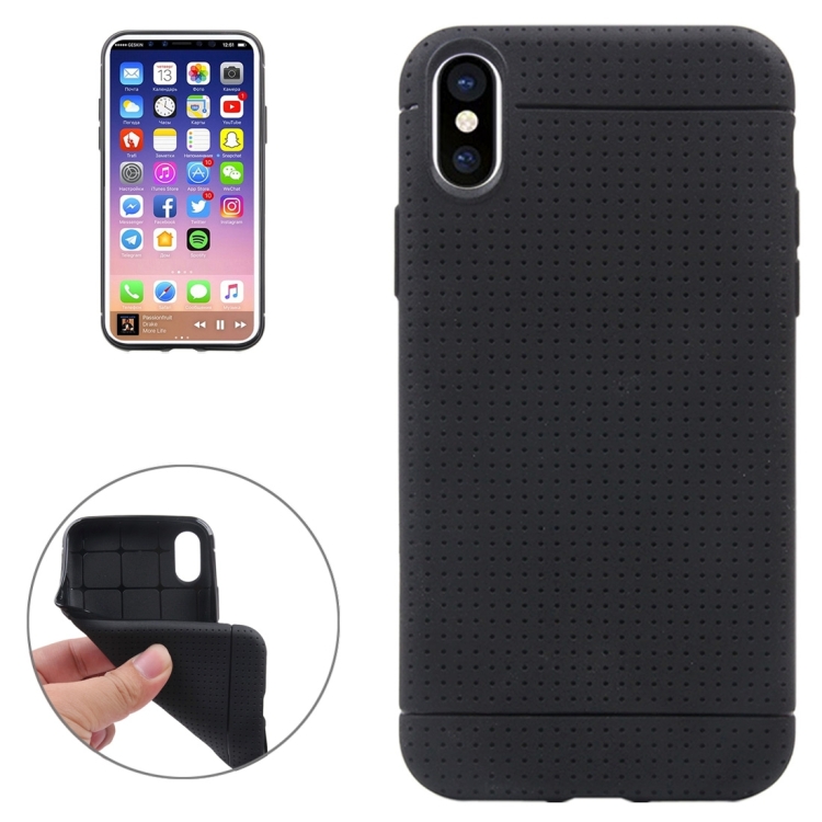 For iPhone 8 Honeycomb TPU Dropproof Protective Back Cover Case, Small Quantity Recommended Before iPhone 8 Launching(Black)