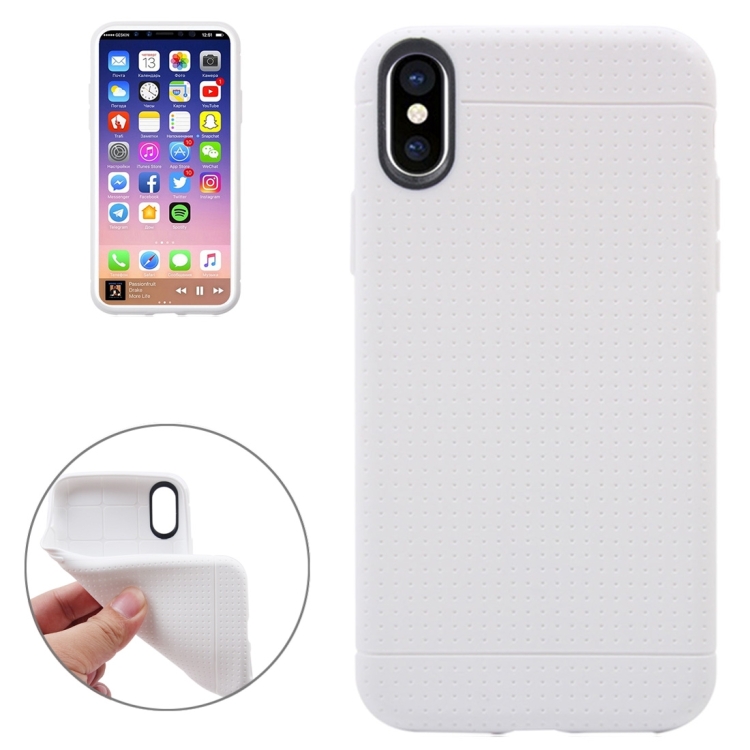 For iPhone 8 Honeycomb TPU Dropproof Protective Back Cover Case, Small Quantity Recommended Before iPhone 8 Launching(White)