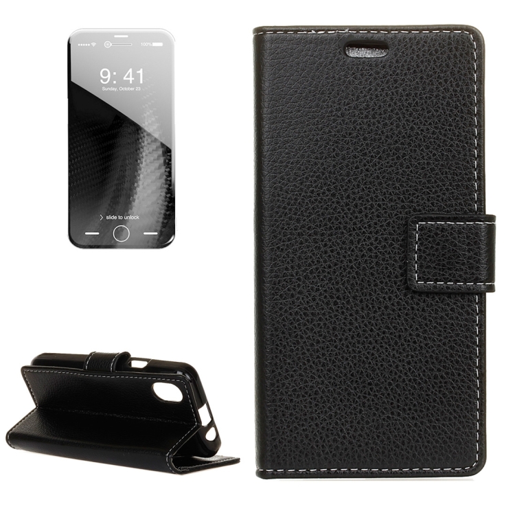 For iPhone 8 Litchi Texture Horizontal Flip Leather Case with Holder & Card Slots & Wallet & Photo Frame, Small Quantity Recommended Before iPhone 8 Launching(Black)