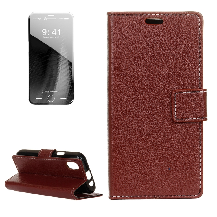 For iPhone 8 Litchi Texture Horizontal Flip Leather Case with Holder & Card Slots & Wallet & Photo Frame, Small Quantity Recommended Before iPhone 8 Launching(Brown)