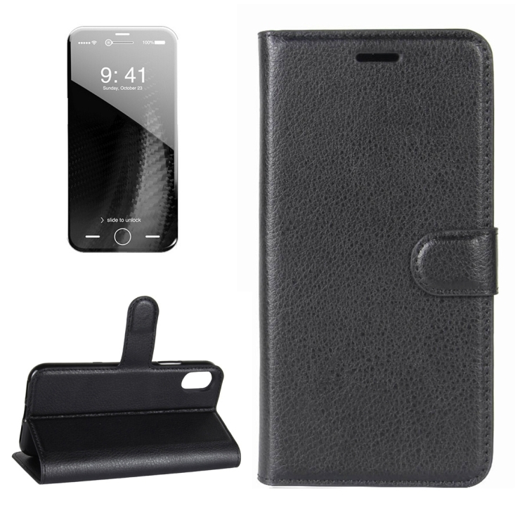 For iPhone 8 Litchi Texture Horizontal Flip Leather Case with Holder & Card Slots & Wallet, Small Quantity Recommended Before iPhone 8 Launching(Black)