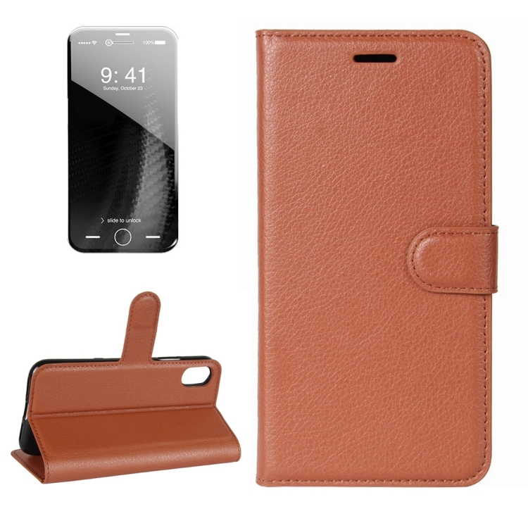 For iPhone 8 Litchi Texture Horizontal Flip Leather Case with Holder & Card Slots & Wallet, Small Quantity Recommended Before iPhone 8 Launching(Brown)