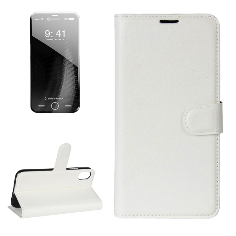 For iPhone 8 Litchi Texture Horizontal Flip Leather Case with Holder & Card Slots & Wallet, Small Quantity Recommended Before iPhone 8 Launching(White)