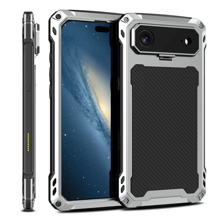 For iPhone Air Lens Holder Metal IP54 Life Waterproof Three-proof MagSafe Phone Case(Silver)