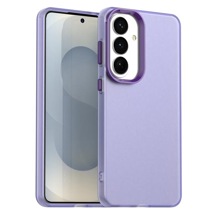 For Samsung Galaxy S26 5G Candy PC Hybrid TPU Shockproof Phone Case(Purple)