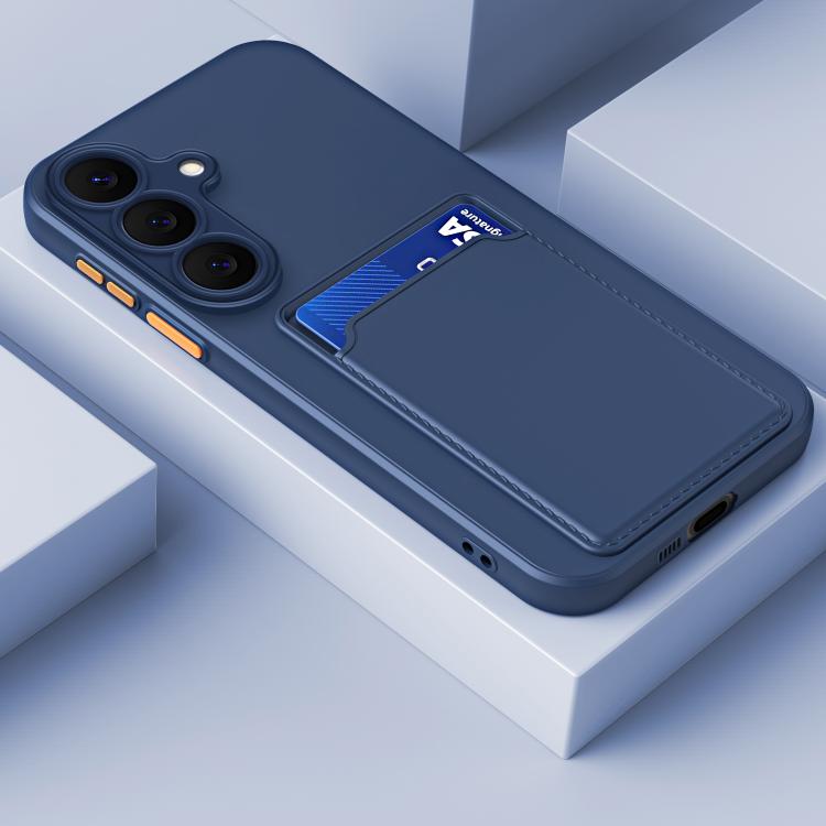 For Samsung Galaxy S26 5G Card Slot Design Shockproof TPU Phone Case(Dark Blue)