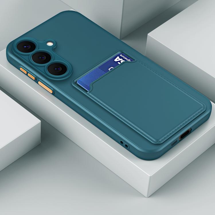 For Samsung Galaxy S26 5G Card Slot Design Shockproof TPU Phone Case(Dark Green)
