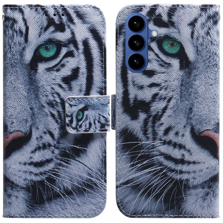 For Samsung Galaxy S26 5G Coloured Drawing Flip Leather Phone Case(Tiger)