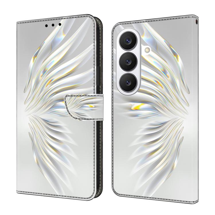For Samsung Galaxy S26 5G Crystal-Like Painted Vegan Leather Phone Case(Crystal Wings)