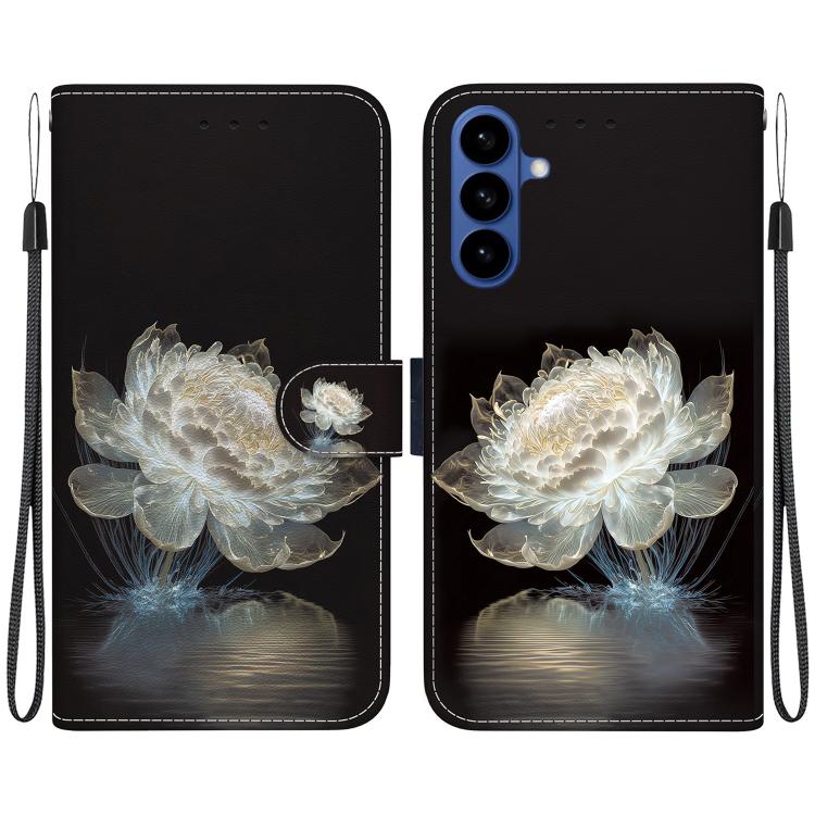 For Samsung Galaxy S26 5G Crystal Texture Colored Drawing Leather Phone Case(Crystal Peony)