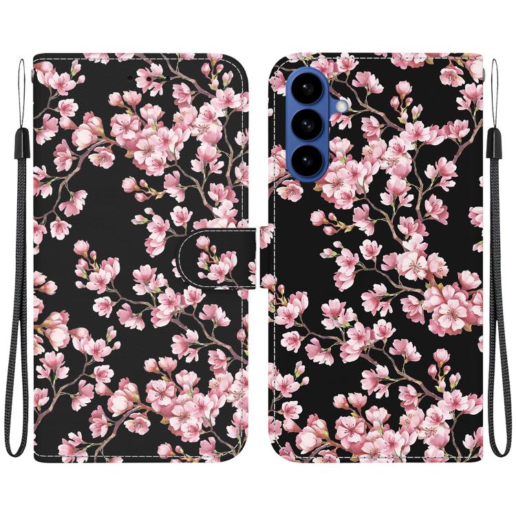 For Samsung Galaxy S26 5G Crystal Texture Colored Drawing Leather Phone Case(Plum Bossom)