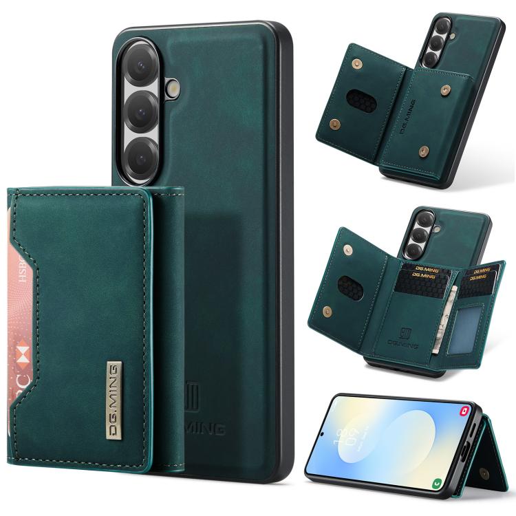 For Samsung Galaxy S26 5G DG.MING M2 Series 3-Fold Multi Card Bag + Magnetic Phone Case(Green)