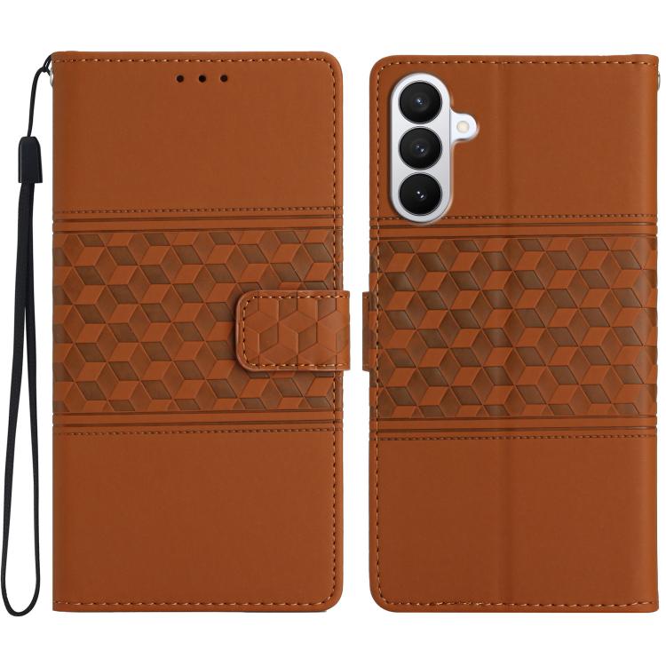 For Samsung Galaxy S26 5G Diamond Embossed Skin Feel Leather Phone Case(Brown)