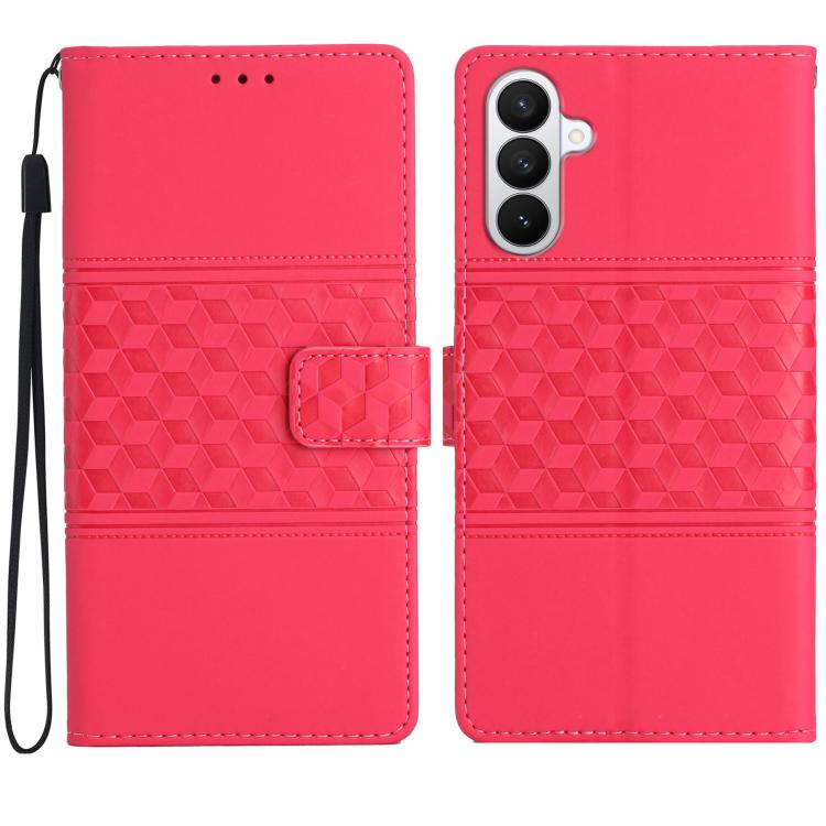 For Samsung Galaxy S26 5G Diamond Embossed Skin Feel Leather Phone Case(Red)