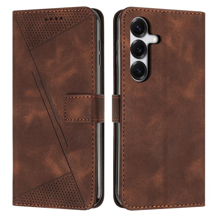For Samsung Galaxy S26 5G Dream Triangle Leather Phone Case with Lanyard(Brown)