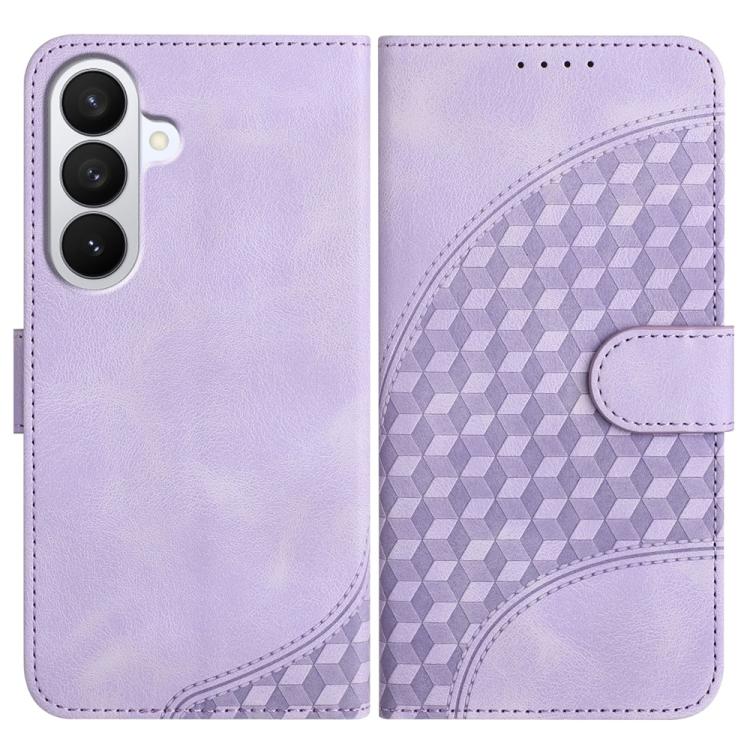 For Samsung Galaxy S26 5G Elephant Head Embossed Phone Leather Case with Lanyard(Light Purple)