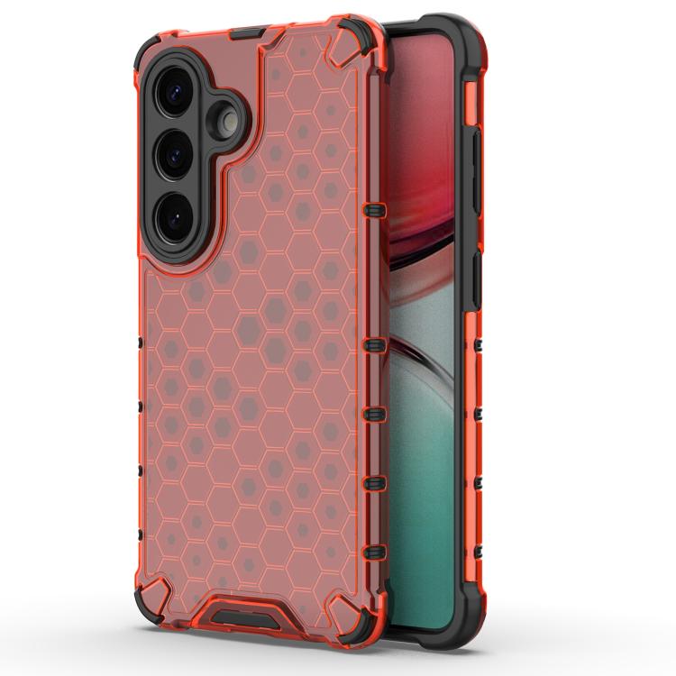 For Samsung Galaxy S26 5G Honeycomb Shockproof Phone Case(Red)