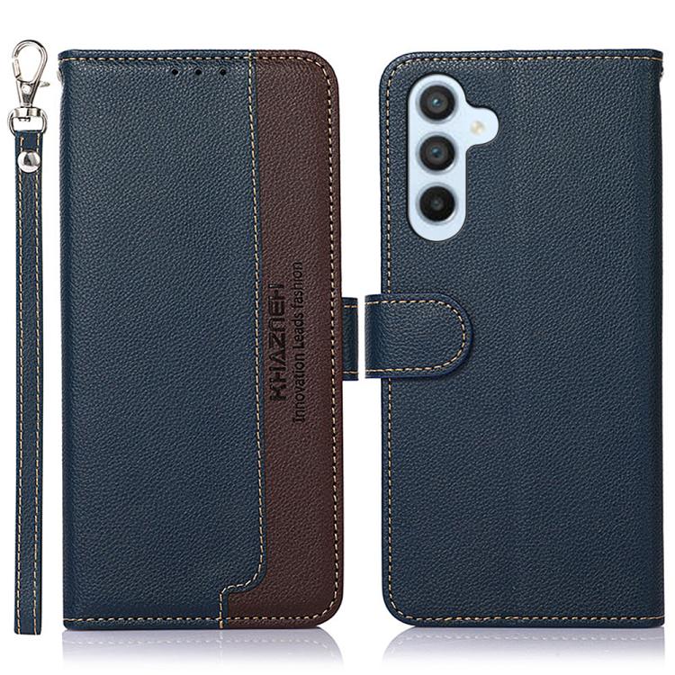 For Samsung Galaxy S26 5G KHAZNEH Litchi Texture Leather RFID Phone Case(Blue)