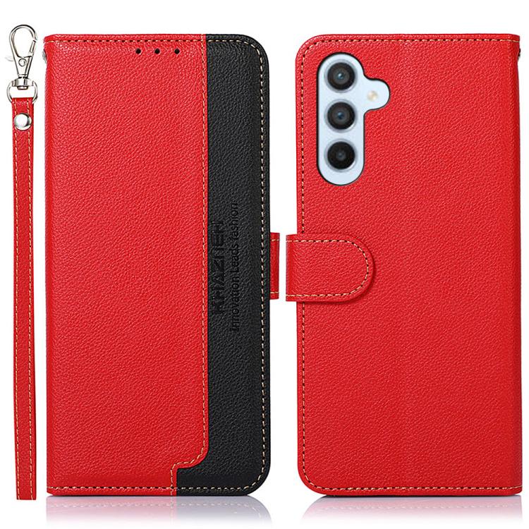 For Samsung Galaxy S26 5G KHAZNEH Litchi Texture Leather RFID Phone Case(Red)