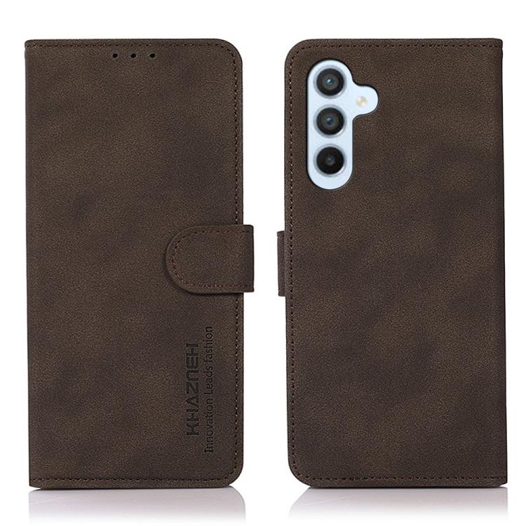 For Samsung Galaxy S26 5G KHAZNEH Matte Texture Leather Phone Case(Brown)