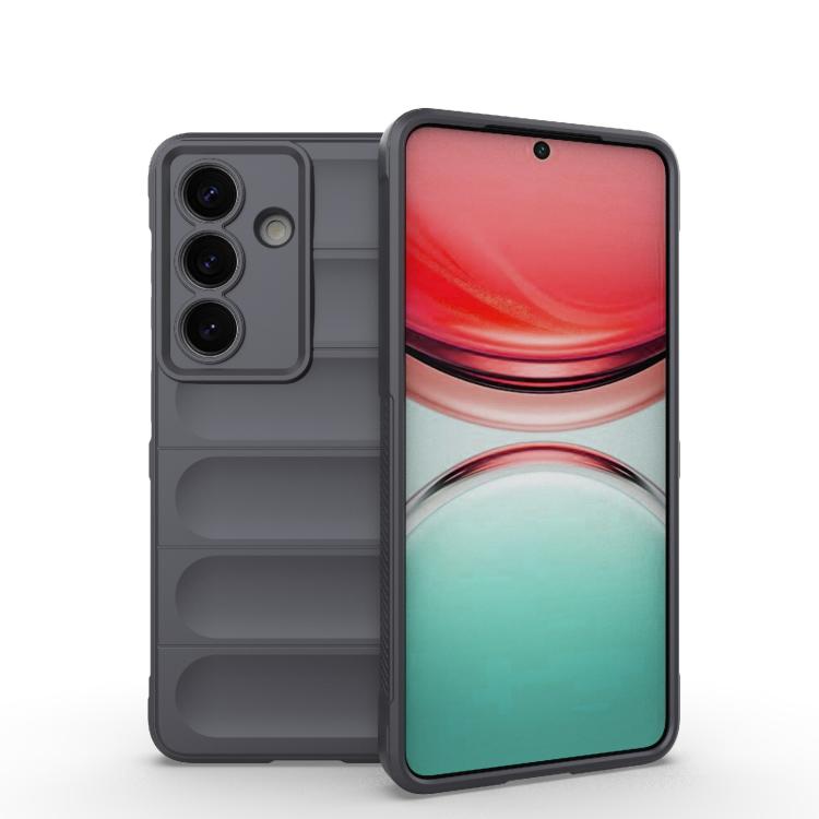 For Samsung Galaxy S26 5G Magic Shield TPU + Flannel Phone Case(Dark Grey)