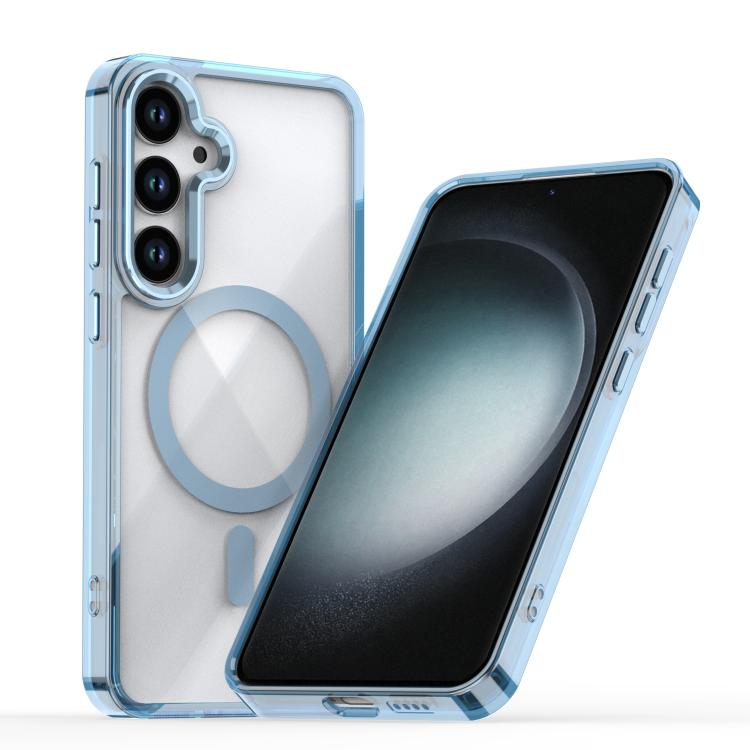 For Samsung Galaxy S26 5G MagSafe Magnetic Clear Phone Case(Blue)
