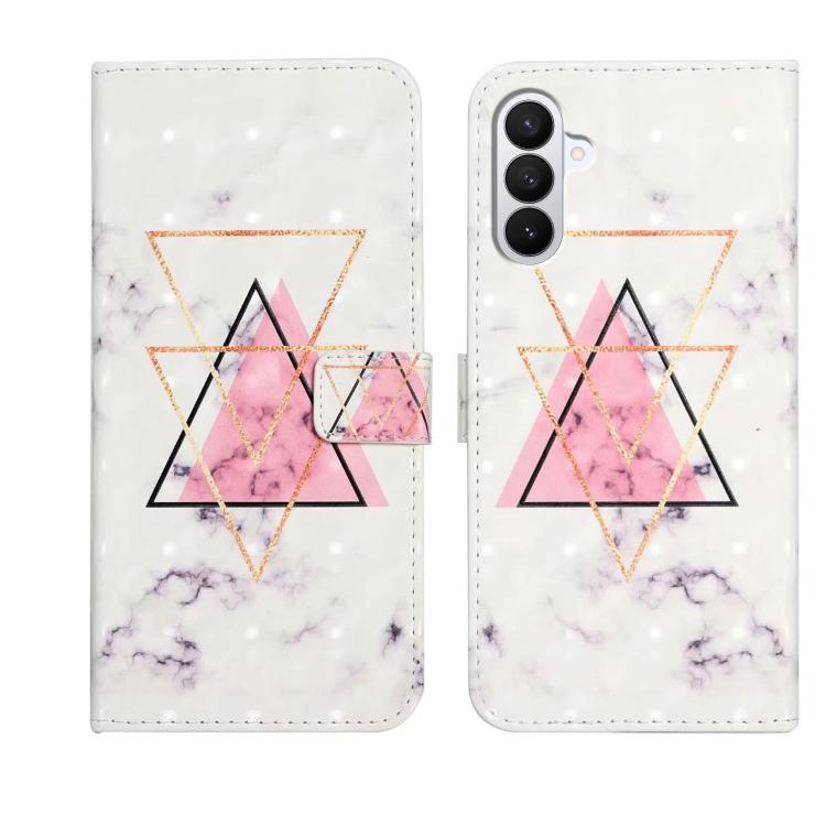 For Samsung Galaxy S26 5G Oil Embossed 3D Drawing Leather Phone Case(Triangular Marble)