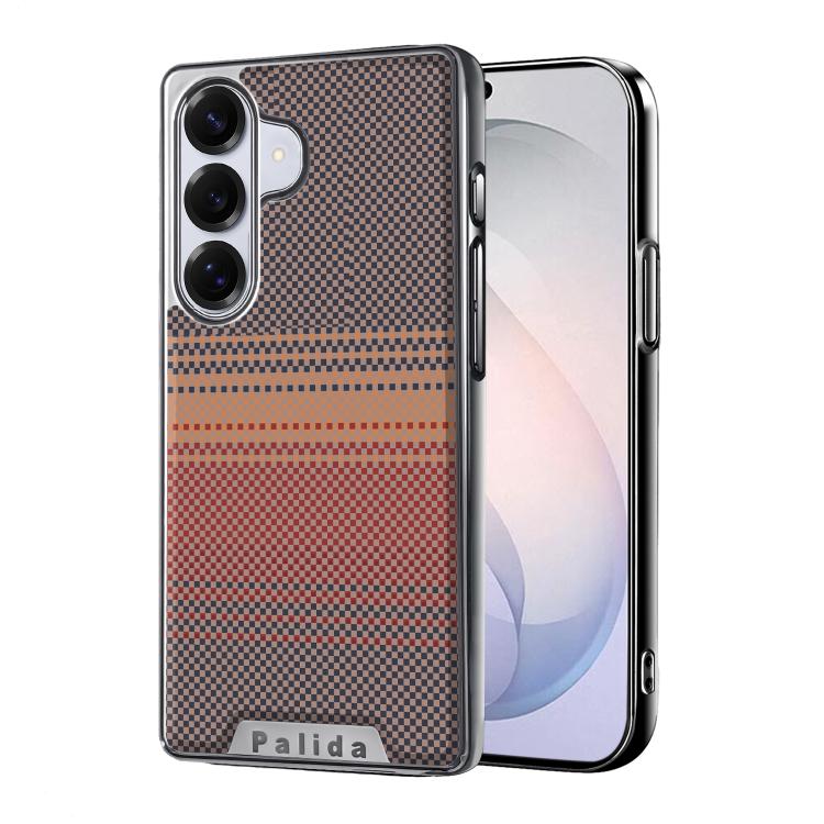 For Samsung Galaxy S26 5G Palida Electroplated Kevlar Texture Shockproof Phone Case(Dusk)