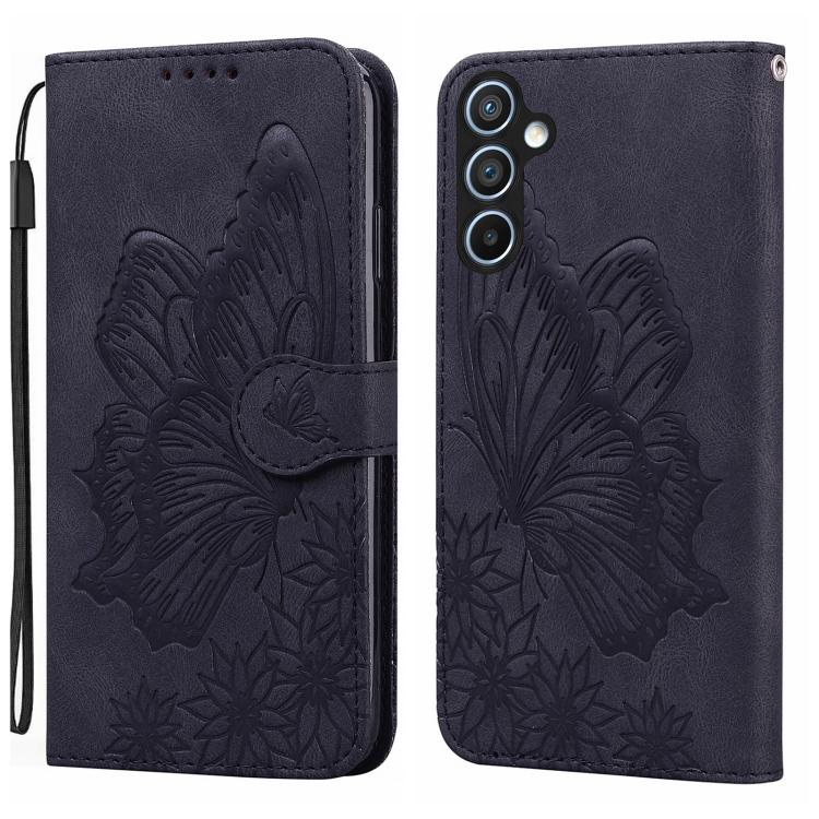 For Samsung Galaxy S26 5G Retro Skin Feel Butterflies Embossing Horizontal Flip Leather Phone Case(Black)