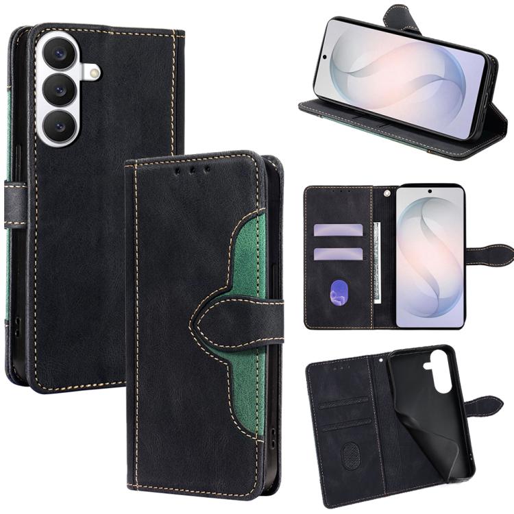 For Samsung Galaxy S26 5G Skin Feel Magnetic Buckle Leather Phone Case(Black)