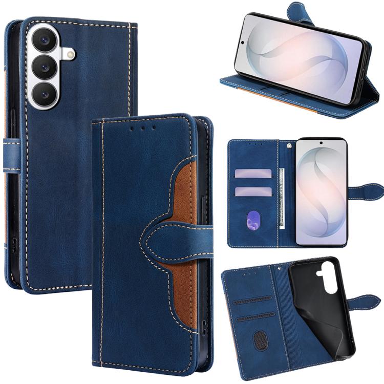 For Samsung Galaxy S26 5G Skin Feel Magnetic Buckle Leather Phone Case(Blue)